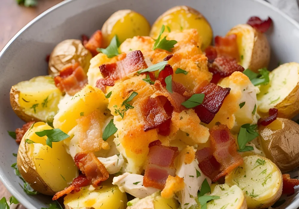 Chicken Bacon Ranch Potato Bake Recipe