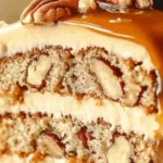 Banana Pecan Caramel Layer Cake Recipe