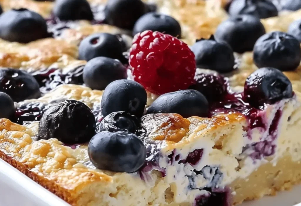 Blueberry Cottage Cheese Breakfast Bake Recipe