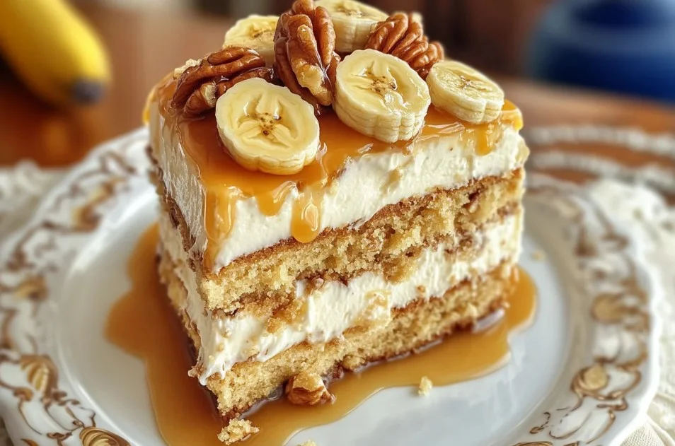 Banana Walnut Cream Cake