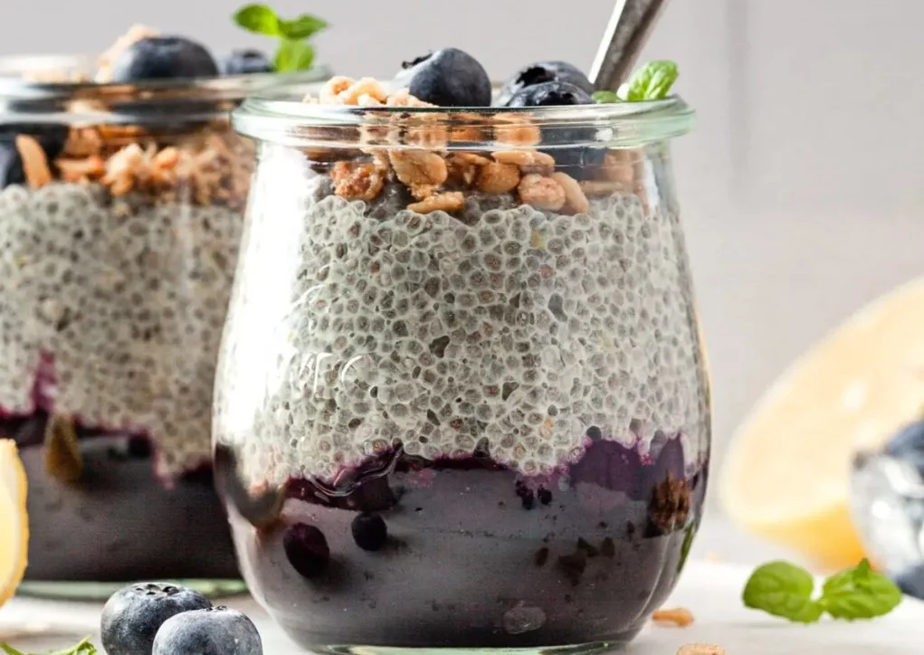 Easy Lemon Blueberry Chia Pudding Parfait