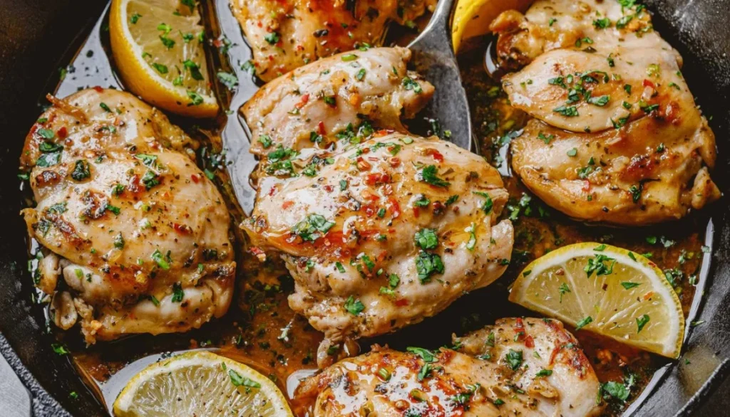 Lemon Garlic Chicken Thighs
