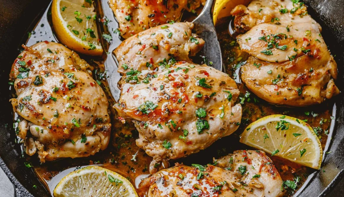 Lemon Garlic Chicken Thighs
