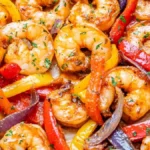 Sheet Pan Shrimp Fajitas with Pepper