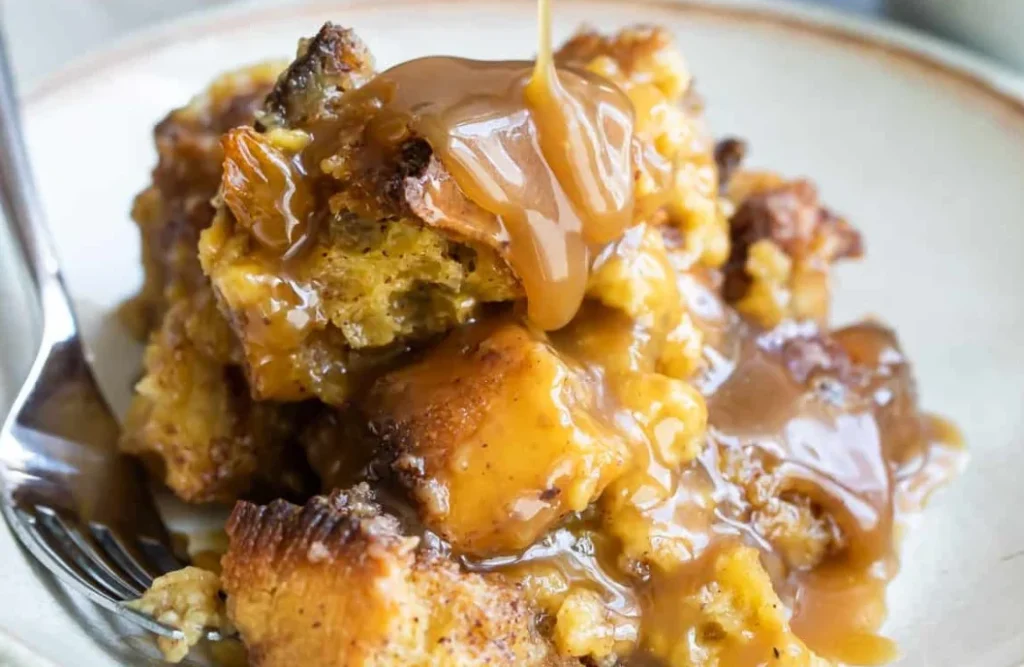 Bread Pudding with Caramel Sauce Recipe