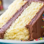 White Cake with Chocolate Frosting Recipe